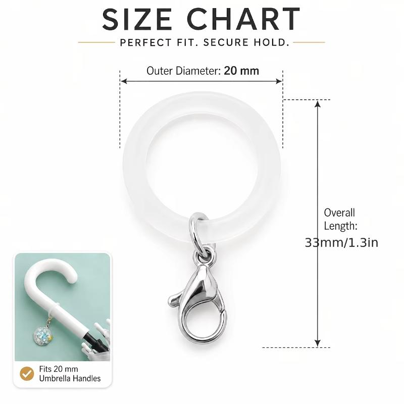 5/10 Pcs Silicone Umbrella Han - Lobster Clasp Silver review and price