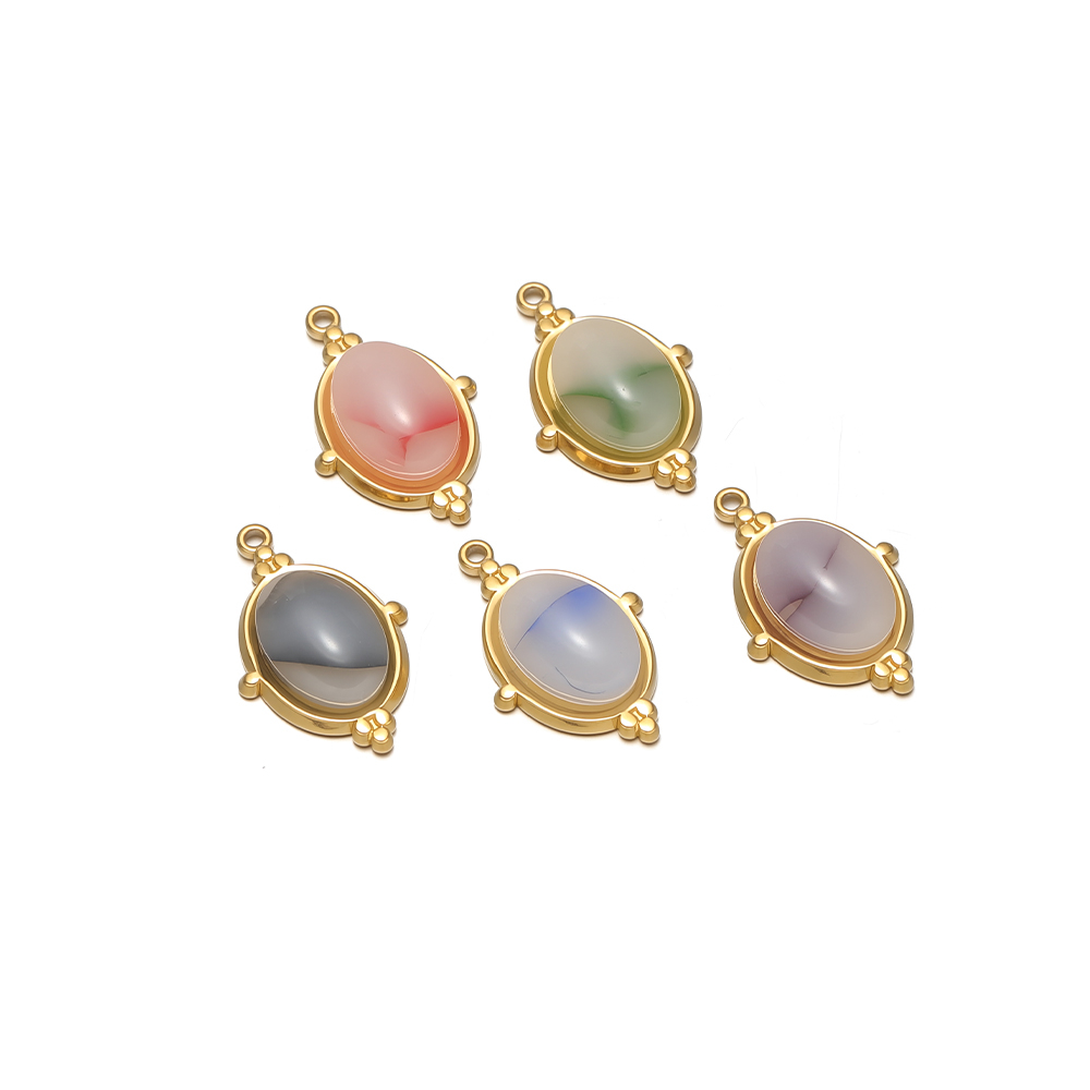 4Pcs Stainless Steel Oval Gems - Jewelry Making Gemstones review and price